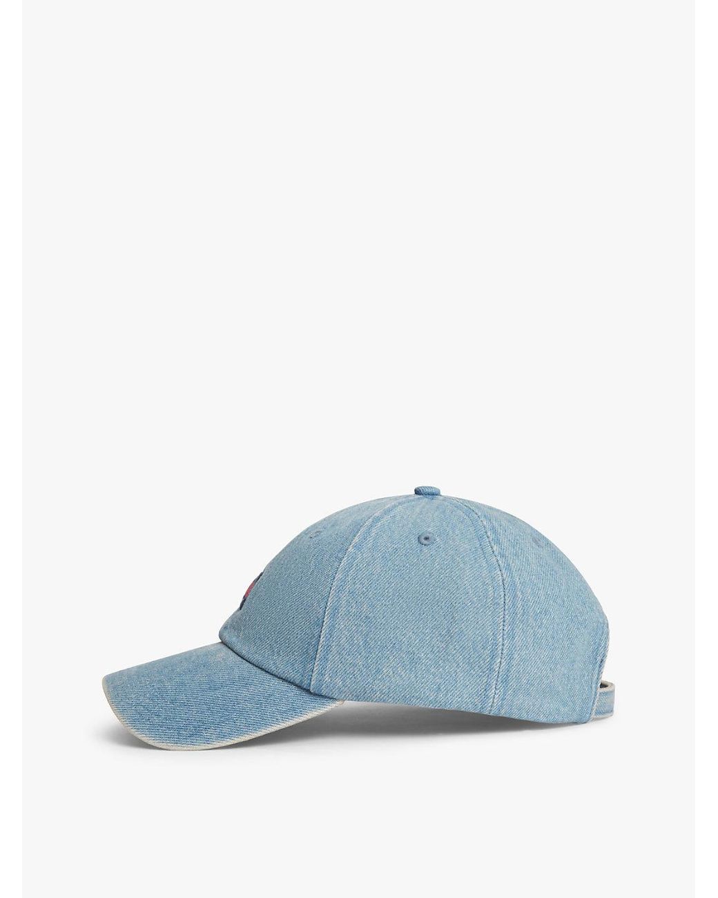 Tommy Hilfiger Blue Heritage Logo Denim Baseball Cap for men