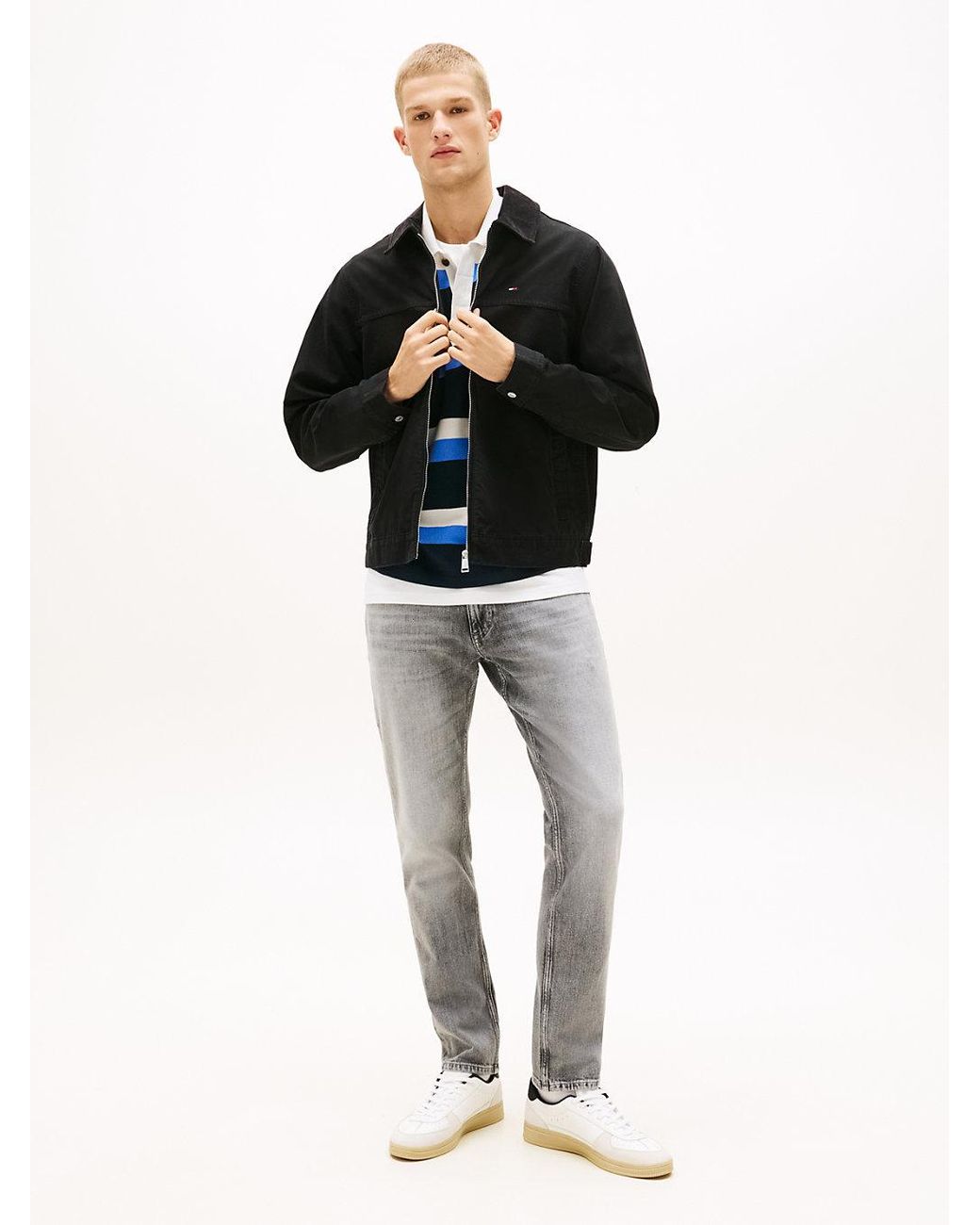 Jean Slim Scanton Noir Délavé Tommy Hilfiger pour homme en coloris Black