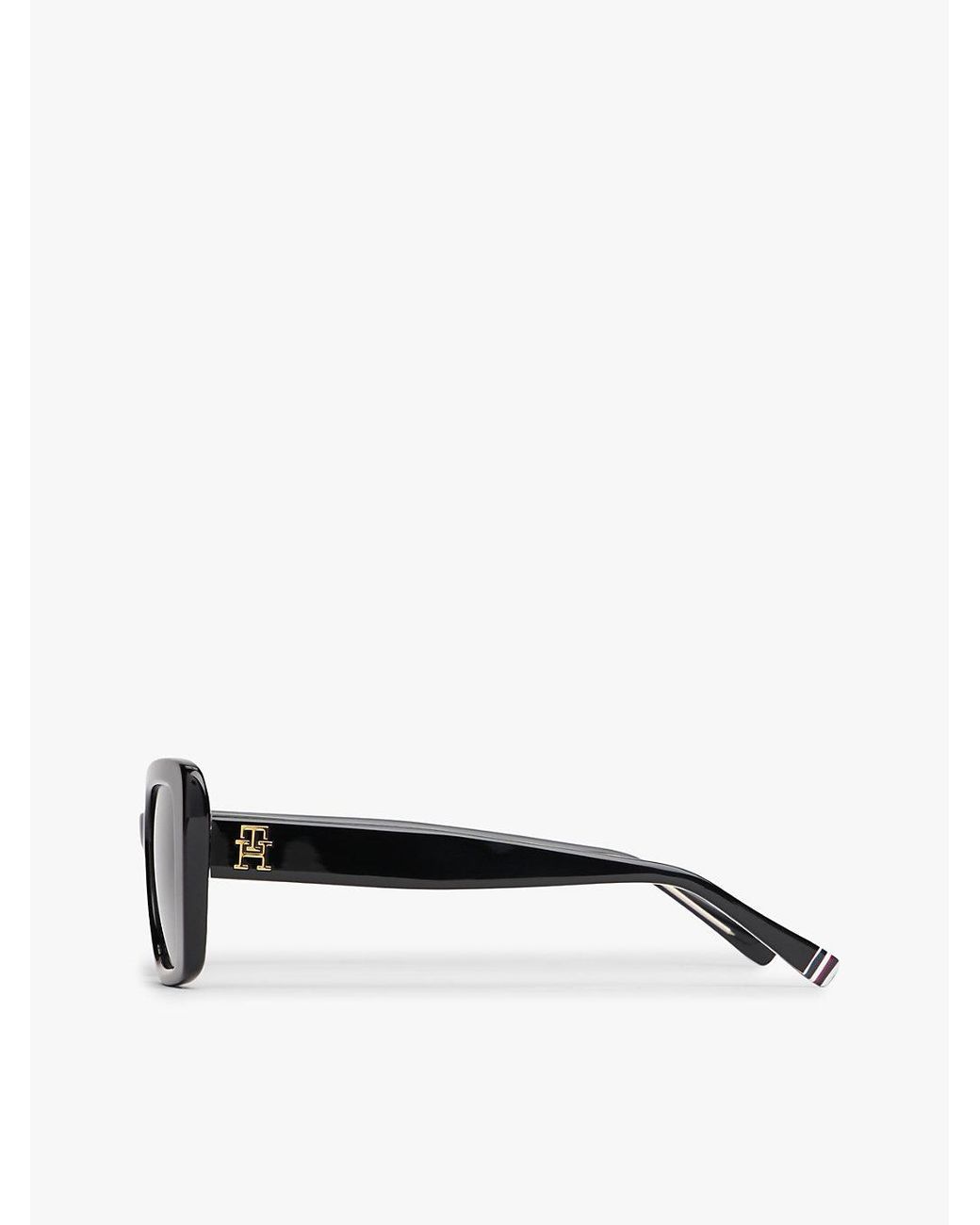 Tommy Hilfiger White Th Monogram Polarised Cat Eye Sunglasses