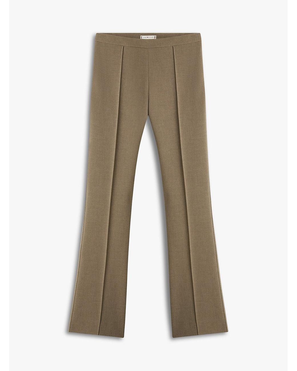 Tommy Hilfiger Natural Pressed Crease Kick Flare Trousers