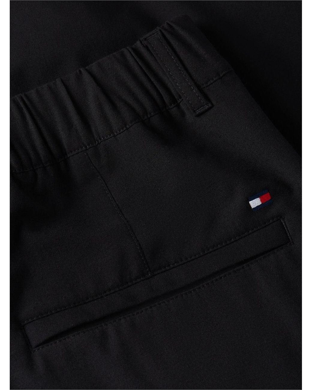 Tommy Hilfiger Black Dover Flag Embroidery Regular Fit Chino Shorts for men