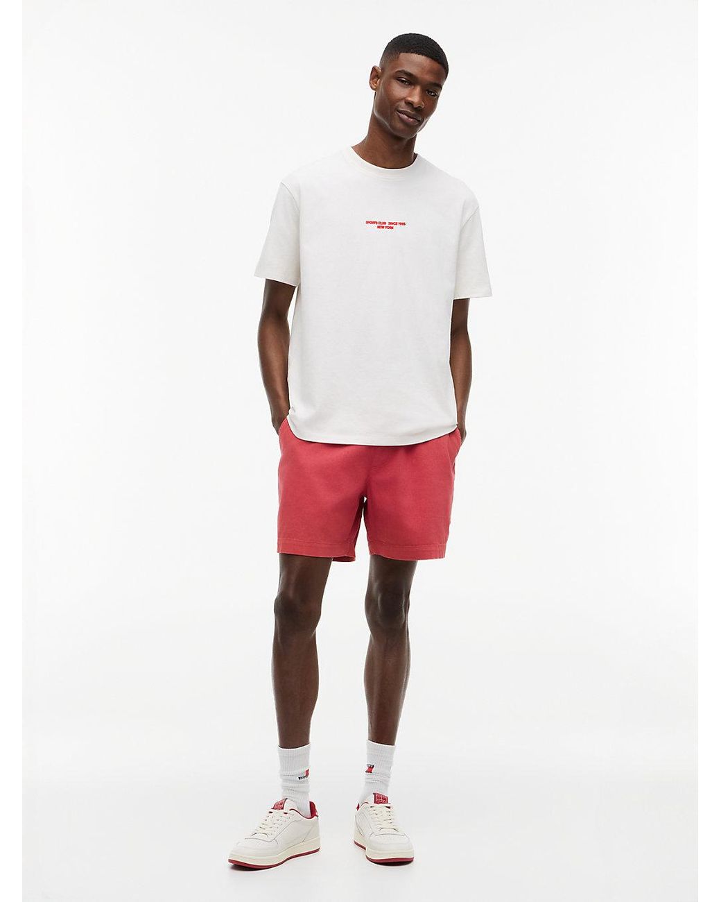 Tommy Hilfiger White Back Graphic Relaxed Jersey T-Shirt for men