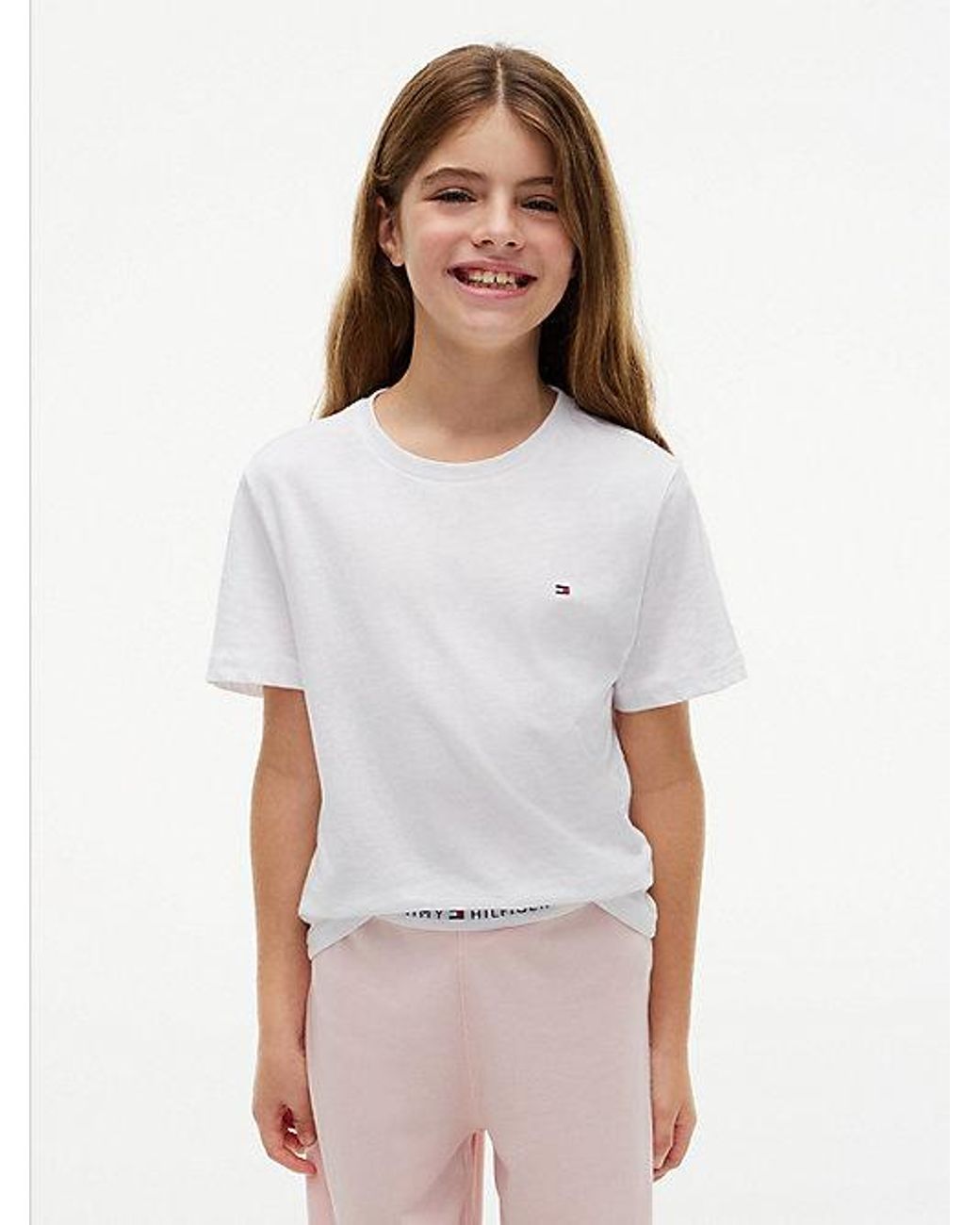 Tommy Hilfiger White 2 Pack Signature Jersey Lounge T-Shirts