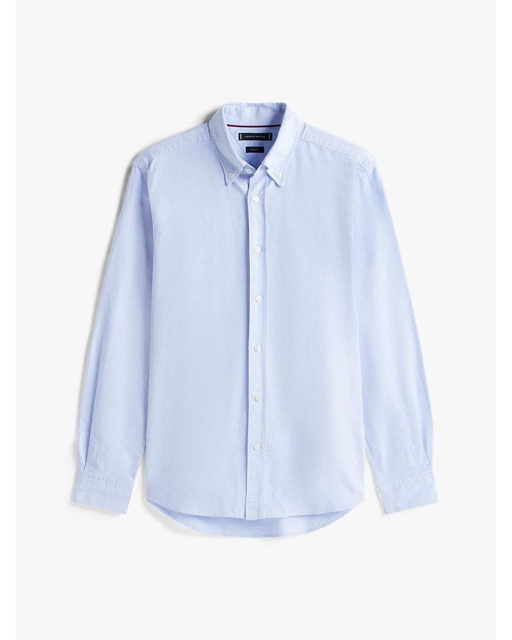 Tommy Hilfiger White New York Label Regular Fit Oxford Shirt for men