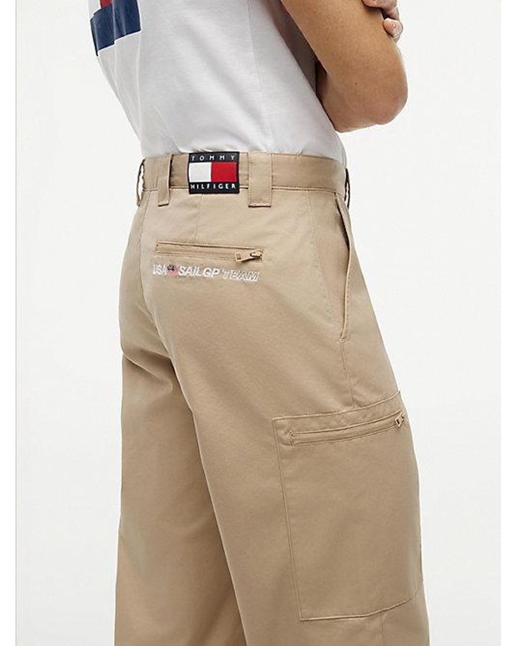Tommy Hilfiger Natural Tommy X U.s. Sail Gp Team Cargo Trousers for men