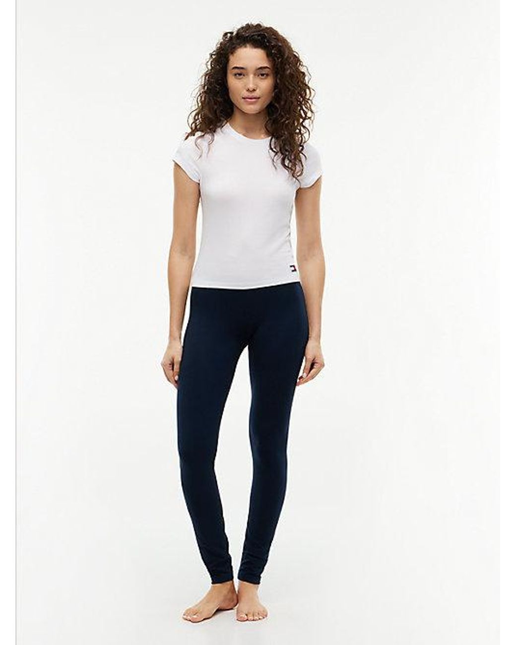 Tommy Hilfiger Blue Essential Logo Waistband Relaxed Lounge Leggings