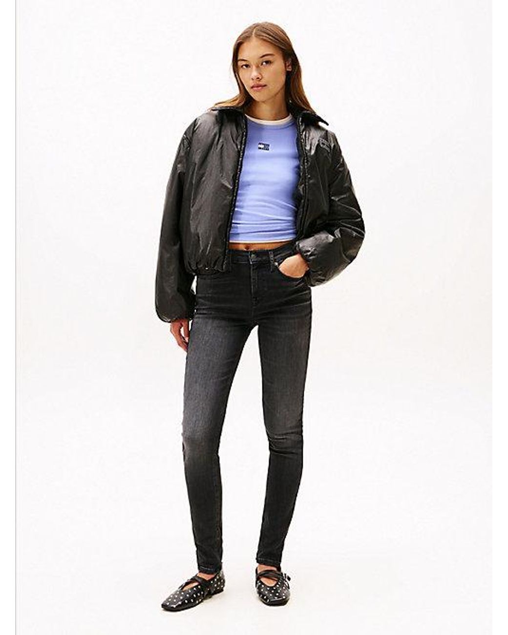 Tommy Hilfiger Black Nora Mid Rise Skinny Jeans
