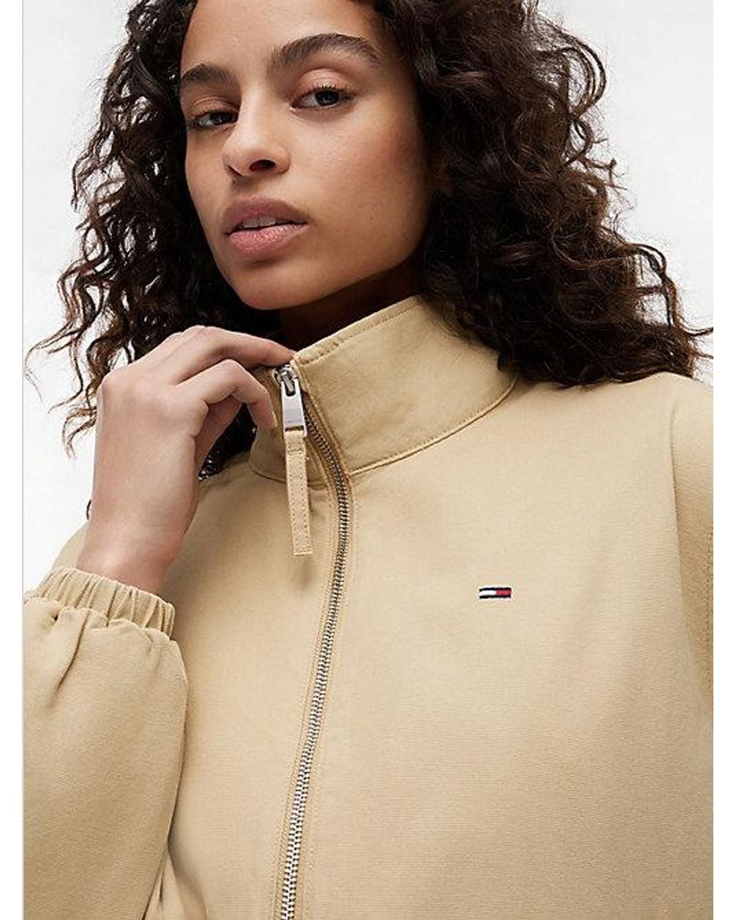 Tommy Hilfiger Natural Peached Canvas Zip-Thru Jacket