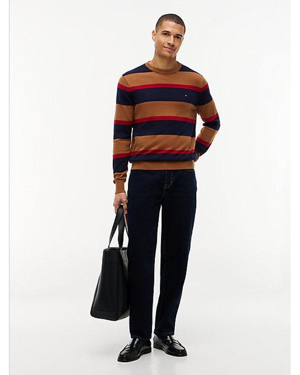 Tommy Hilfiger Red Crew Neck Jumper With Cashmere for men