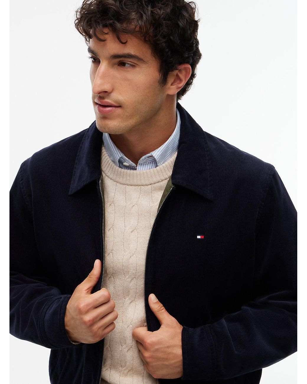 Tommy Hilfiger Blue Reversible Corduroy Ivy Jacket for men
