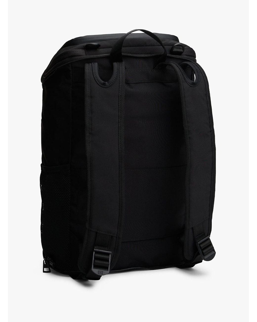 Tommy Hilfiger Black Textile Logo Packable Backpack for men