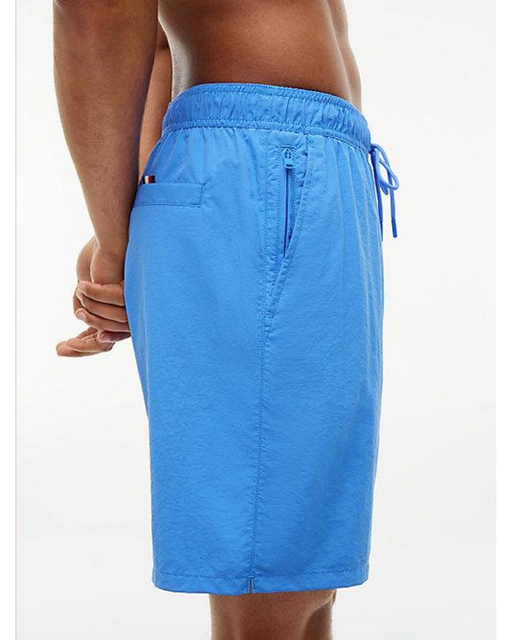 Tommy Hilfiger Blue Original Logo Long Length Swim Shorts for men