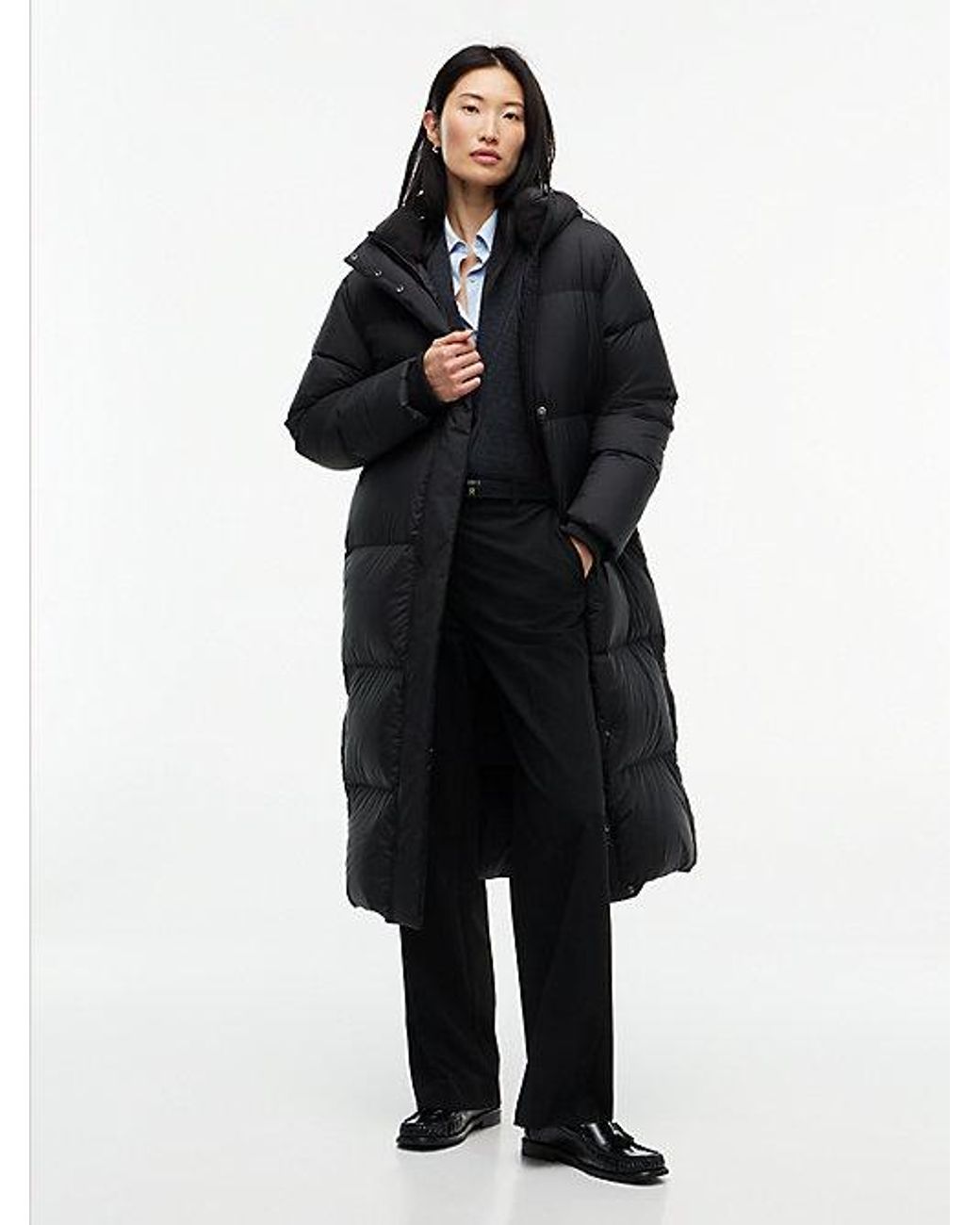 Tommy Hilfiger Black Water Repellent Down Hooded Longline Coat