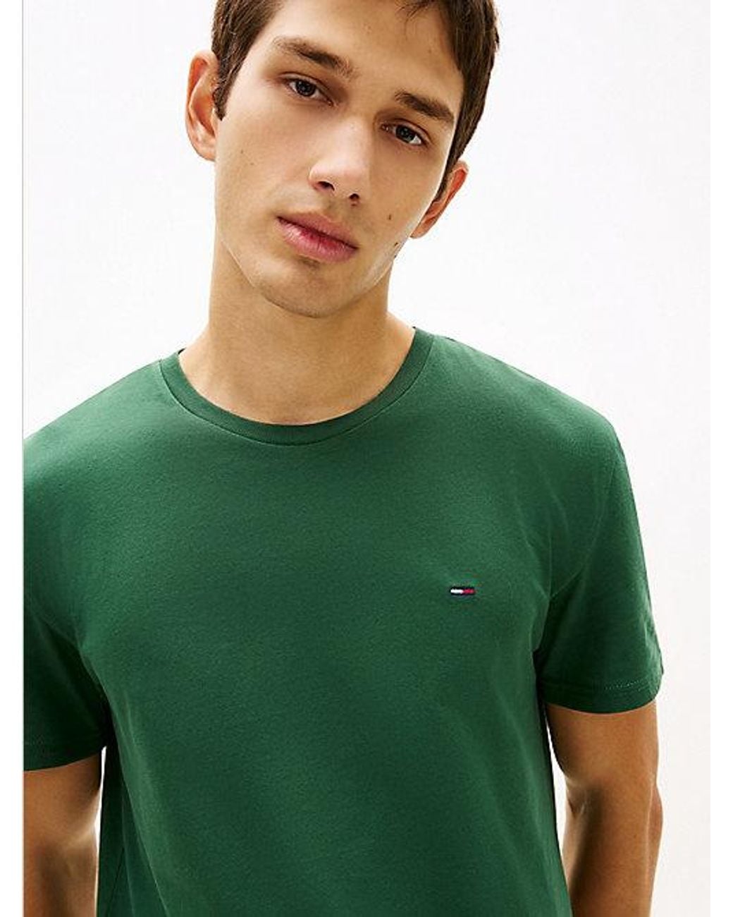 Tommy Hilfiger Green 3-Pack Tommy Flag Extra Slim T-Shirts for men