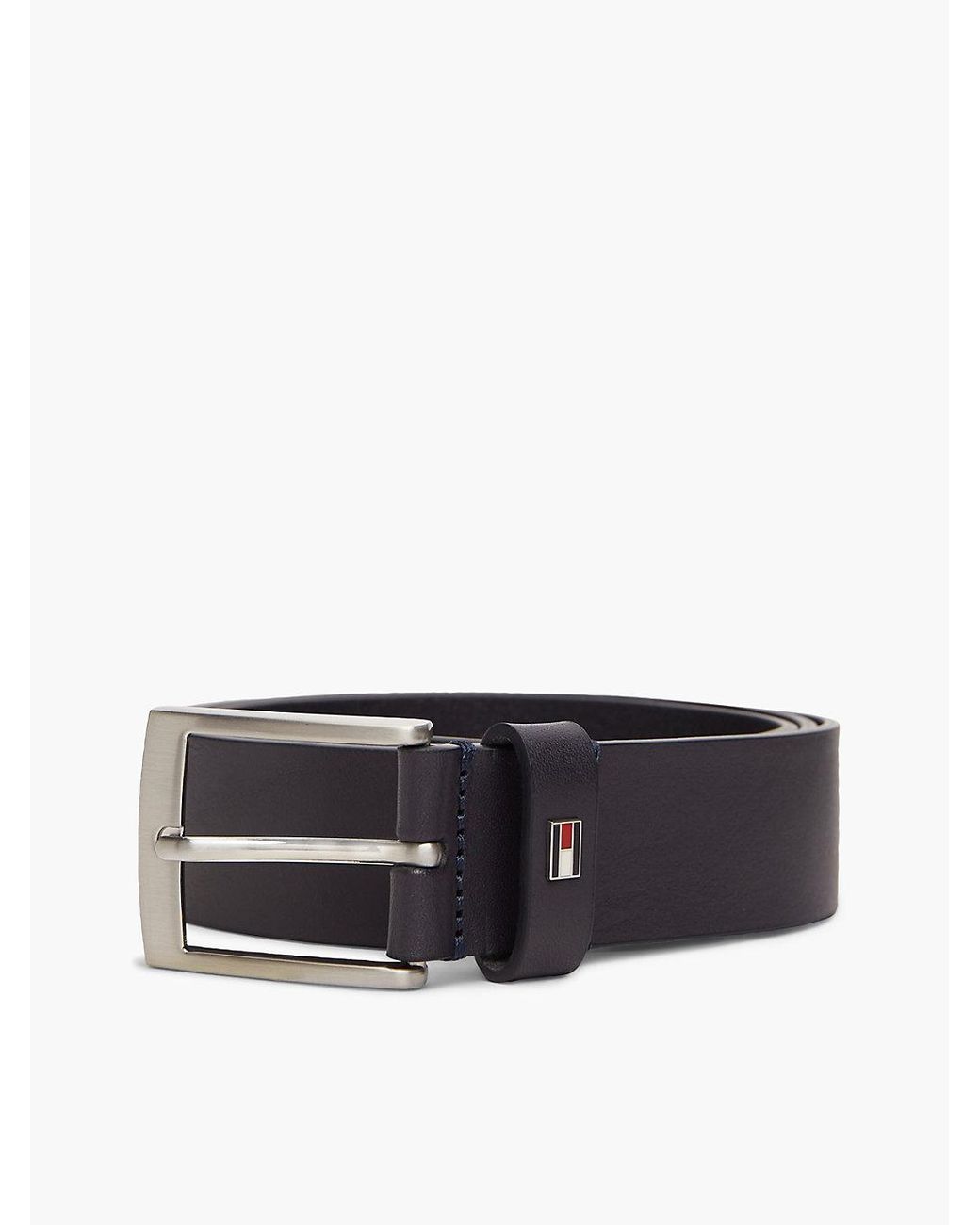 Tommy Hilfiger Multicolor Leather Enamel Flag Tonal Buckle Belt for men