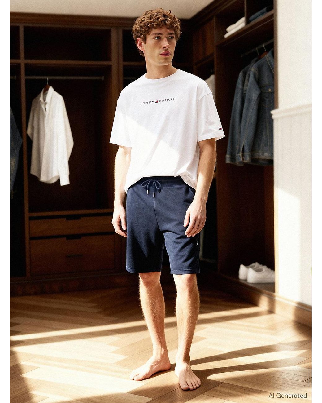 Tommy Hilfiger Blue Th Original Logo Sweat Shorts for men