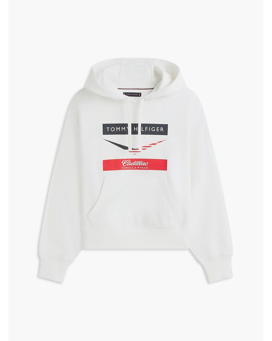 Tommy Hilfiger White Th X Cadillac Formula 1® Team Chevron Hoody