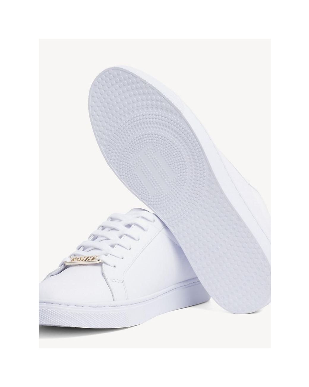 tommy hilfiger metallic back trainers