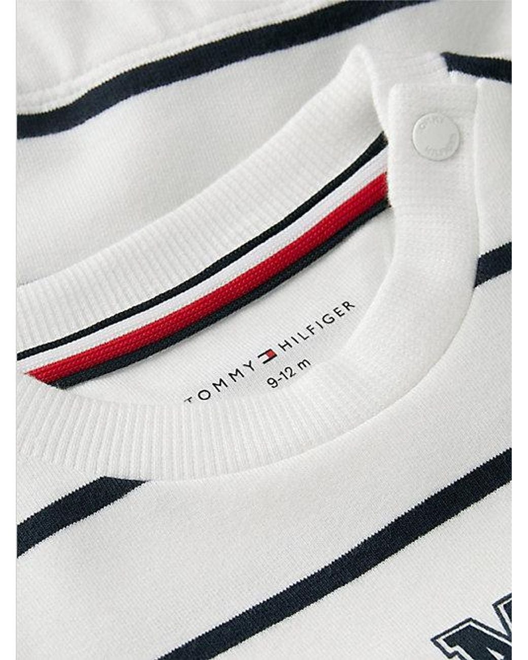 Tommy Hilfiger White Heart Flag Sweatshirt And Joggers Set
