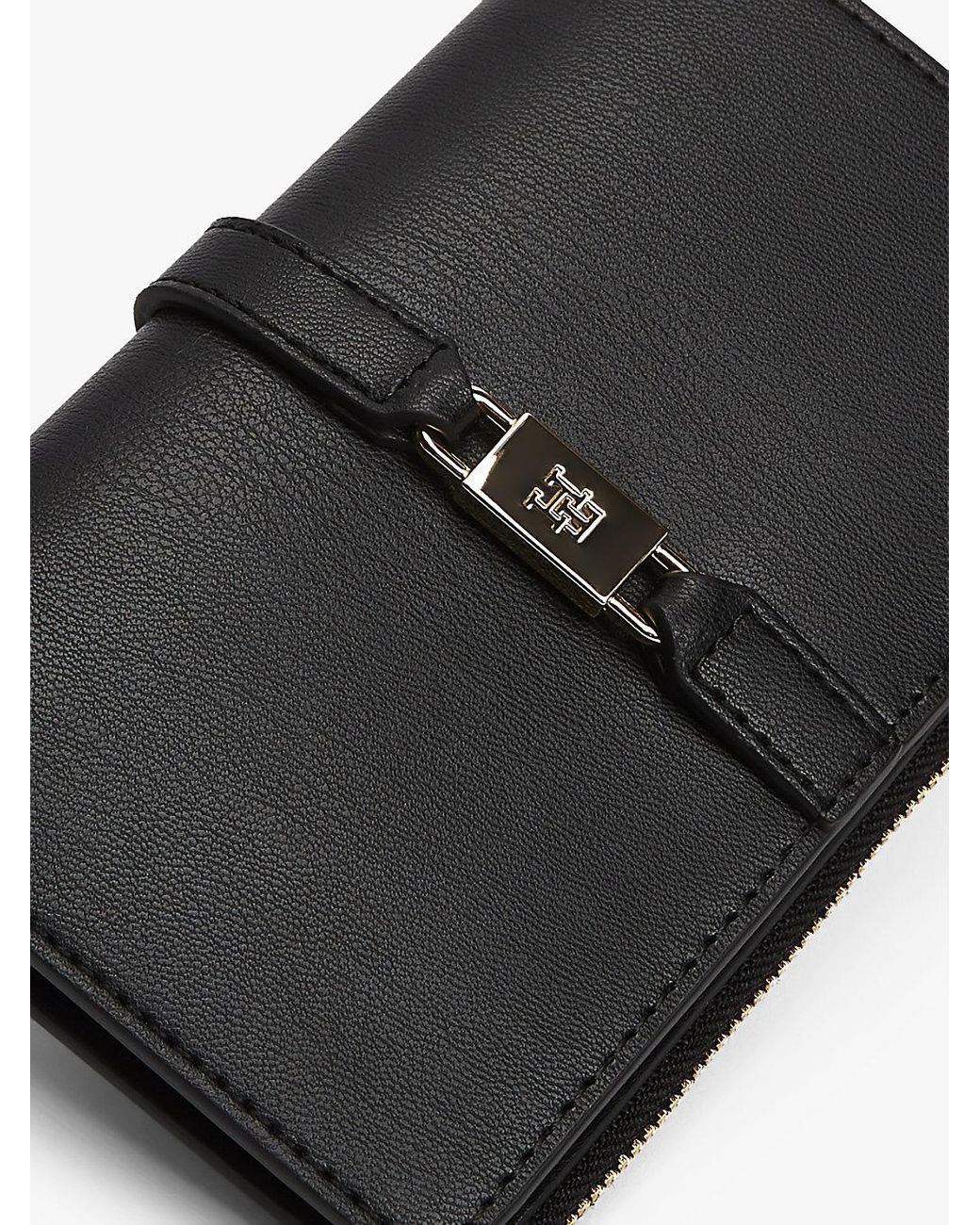 Tommy Hilfiger Black Th Monogram Bifold Wallet