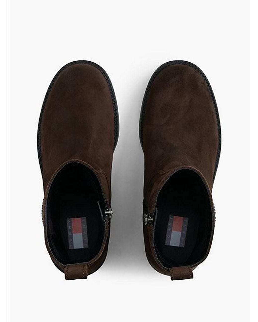 Tommy Hilfiger Brown Tommy Jeans Suede Soft Outsole Chelsea Boots