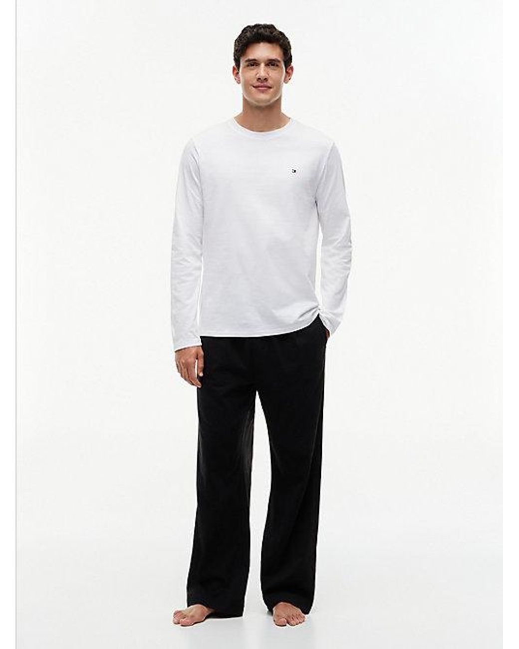 Tommy Hilfiger White Signature Logo Waistband Pyjamas Set for men
