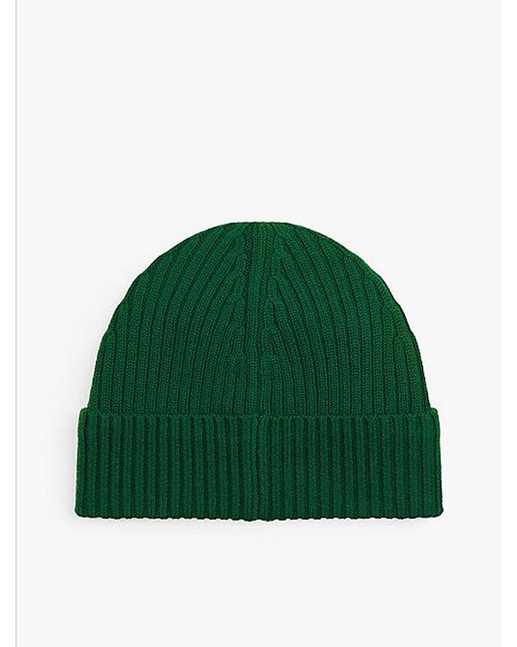 Tommy Hilfiger Green Hilfiger Flag Pure Wool Beanie for men