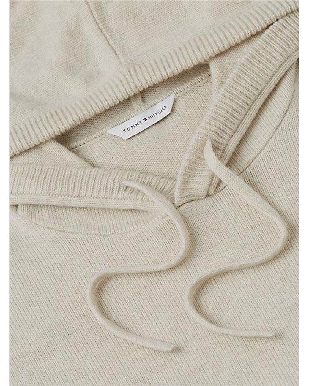 Tommy Hilfiger White Th Original Wool Blend Knit Lounge Hoody for men
