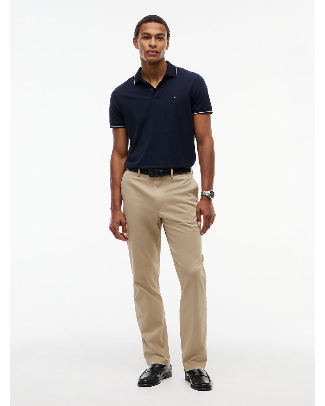 Tommy Hilfiger Blue Performance Regular Fit Quick Dry Polo Shirt for men