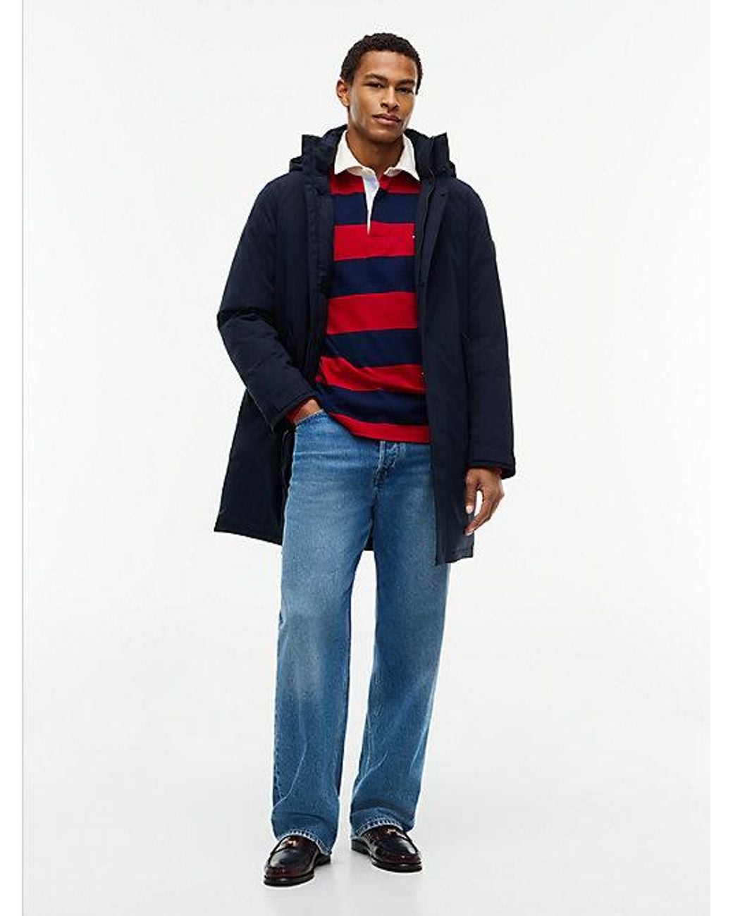 Tommy Hilfiger Blue Performance Tech Hooded Padded Parka for men