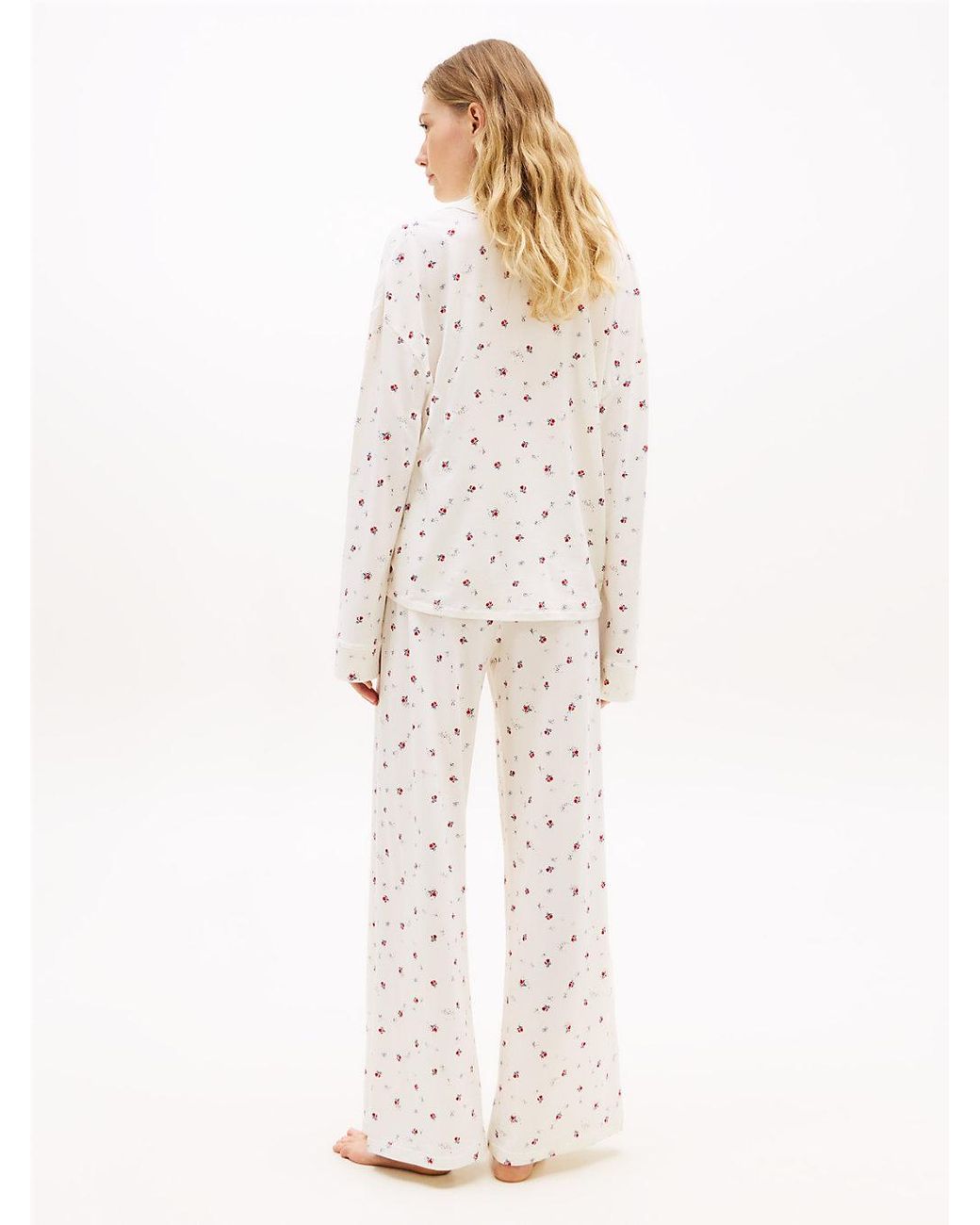 Tommy Hilfiger White Essential Print Pyjama Shirt