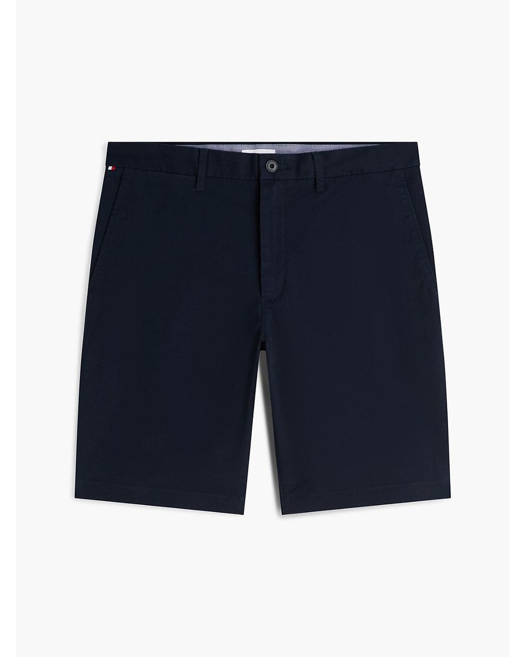 Tommy Hilfiger Blue Denton Twill Straight Fit Chino Shorts for men
