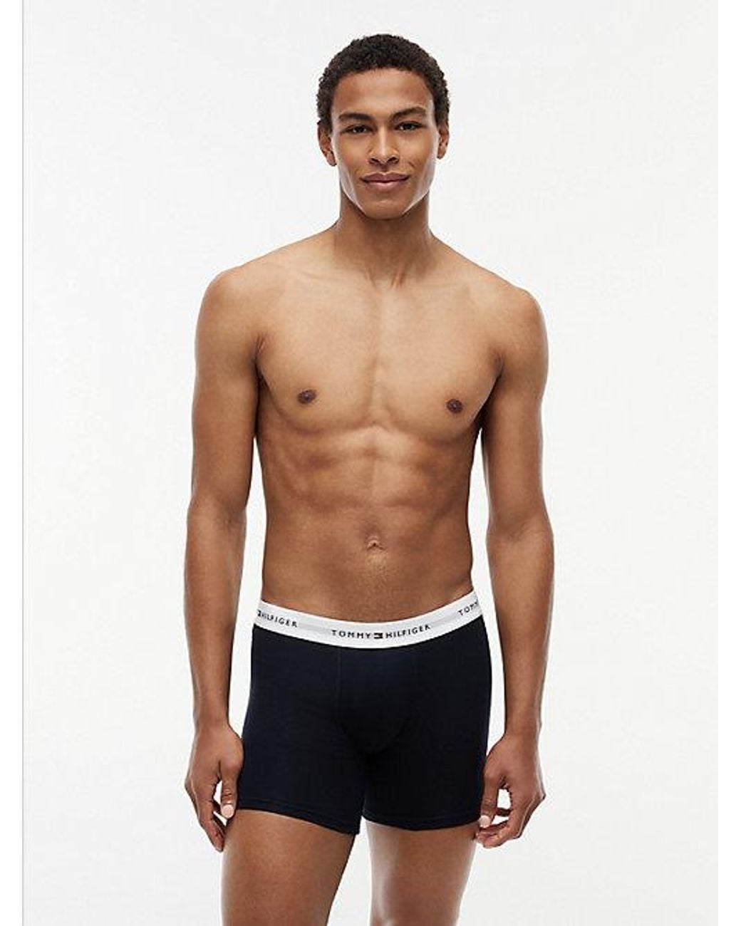 Tommy Hilfiger Blue 3-Pack Signature Contrast Waistband Boxer Briefs for men