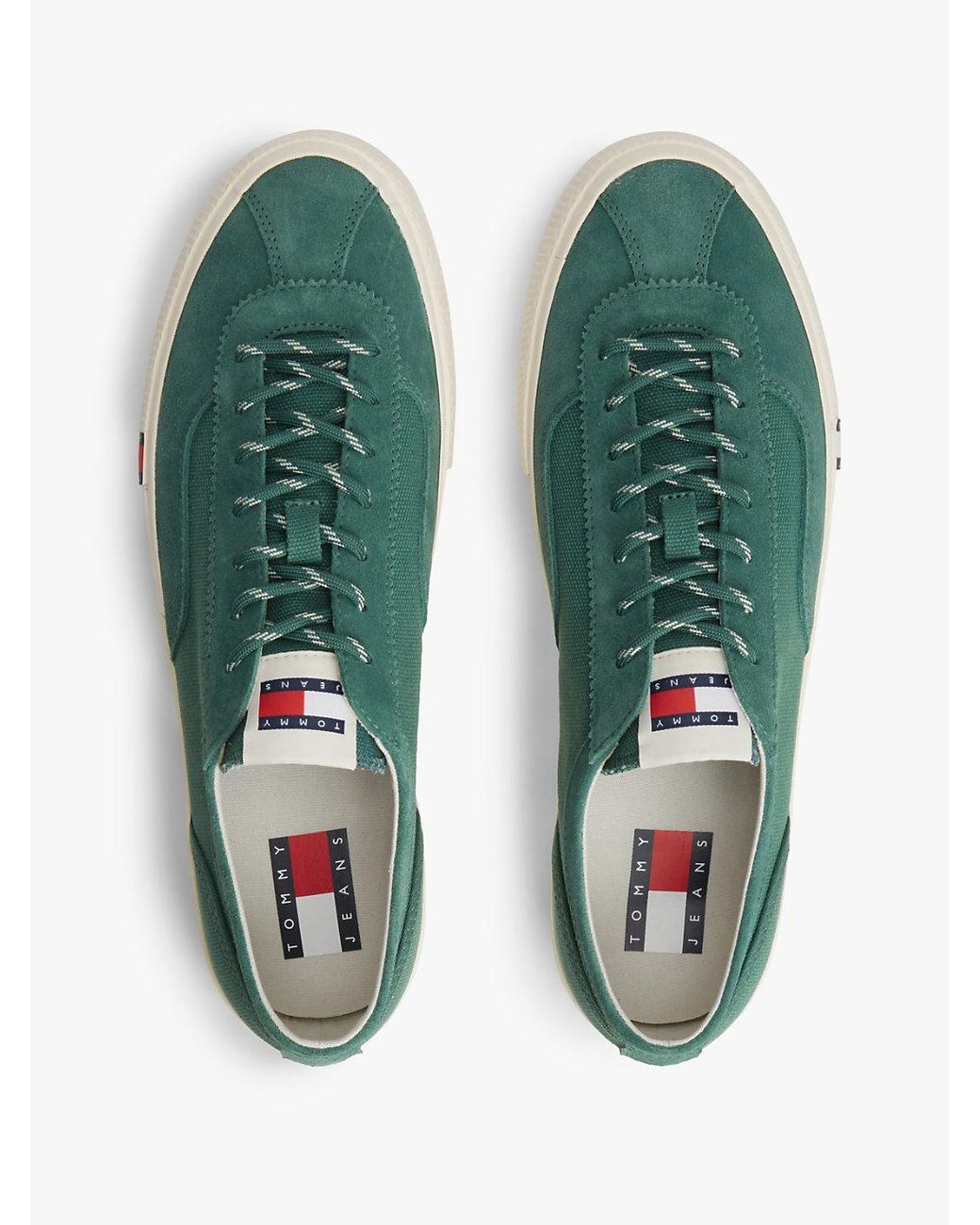 Tommy Hilfiger Green Canvas Archive Runner Trainers for men