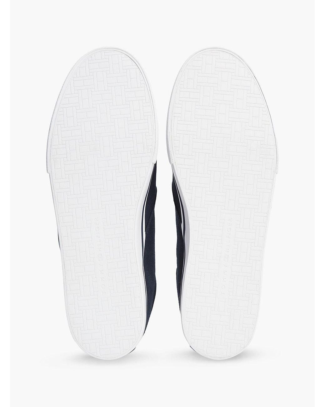 Tommy Hilfiger Blue Canvas Slip-On Trainers for men
