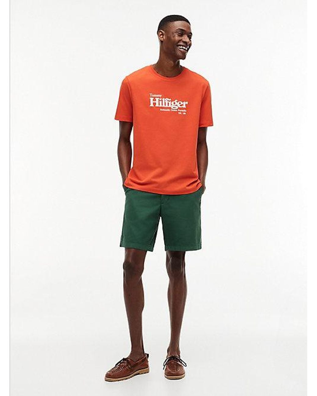 Tommy Hilfiger Red Logo Graphic Jersey T-Shirt for men