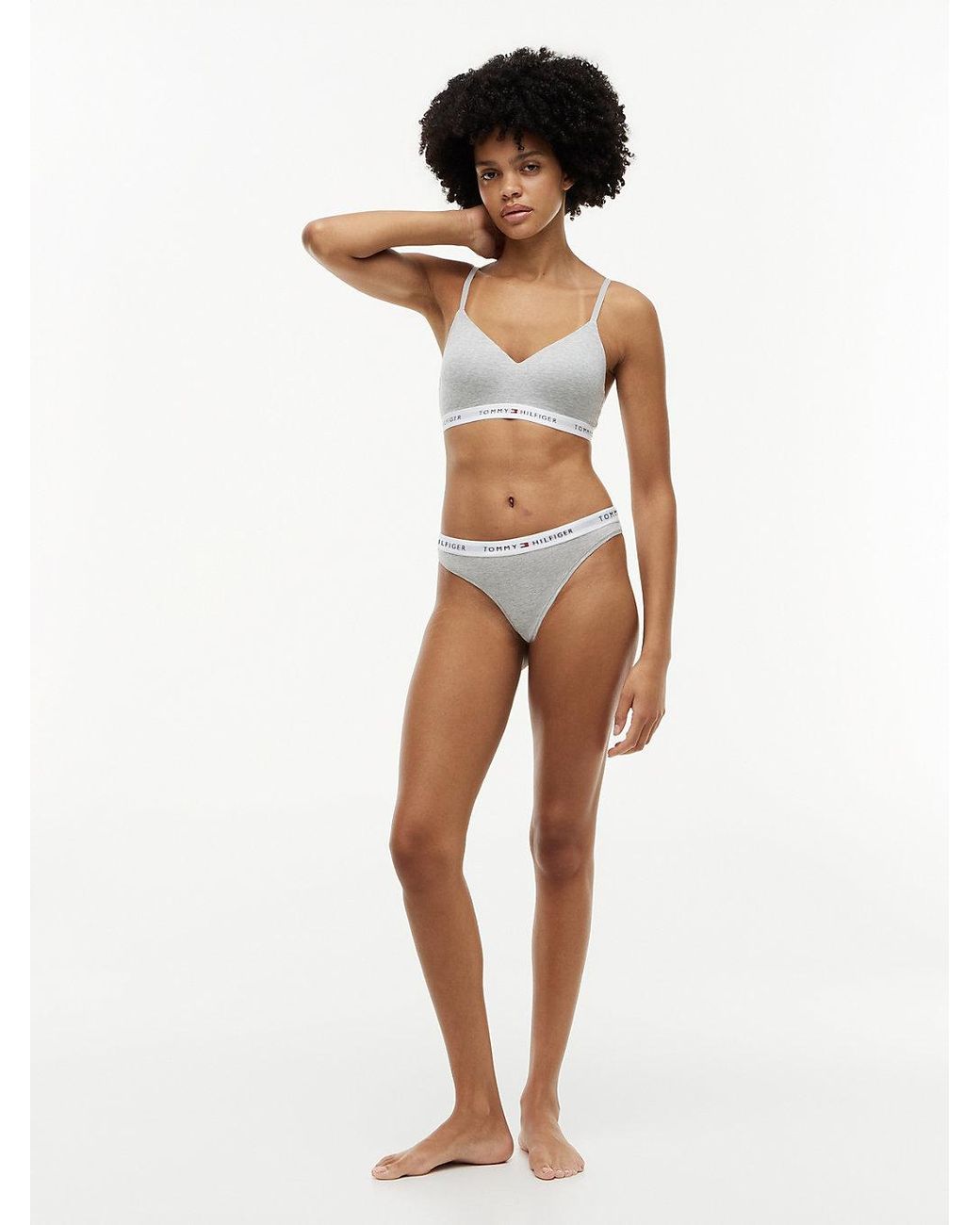 Tommy Hilfiger White Repeat Logo Underband Push-Up Bralette