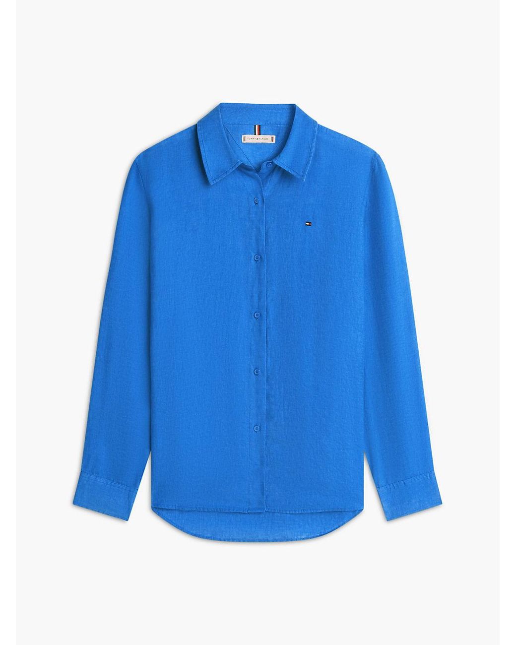 Tommy Hilfiger White Relaxed Fit Pure Linen Shirt