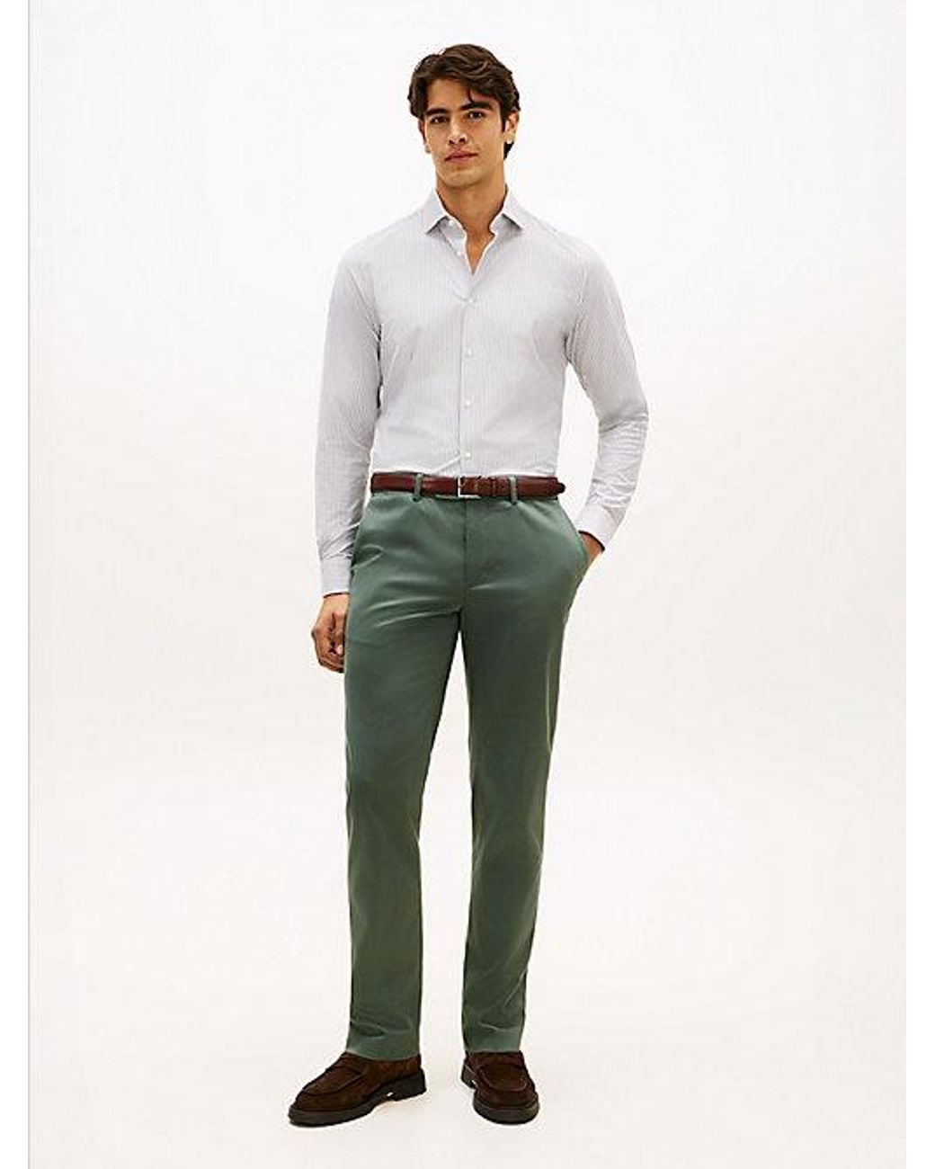 Tommy Hilfiger Multicolor Smart Casual Denton Straight Leg Chinos for men