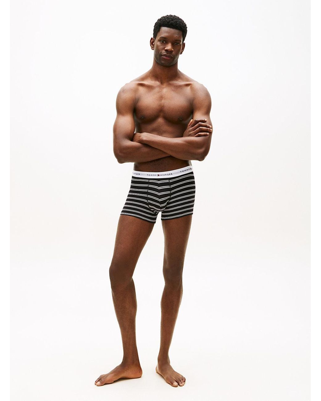 Tommy Hilfiger White 3-Pack Signature Waistband Print Trunks for men