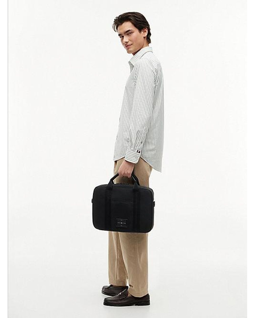 Tommy Hilfiger Laptoptasche Aus Textil Mit Logo-Patch in Black für Herren