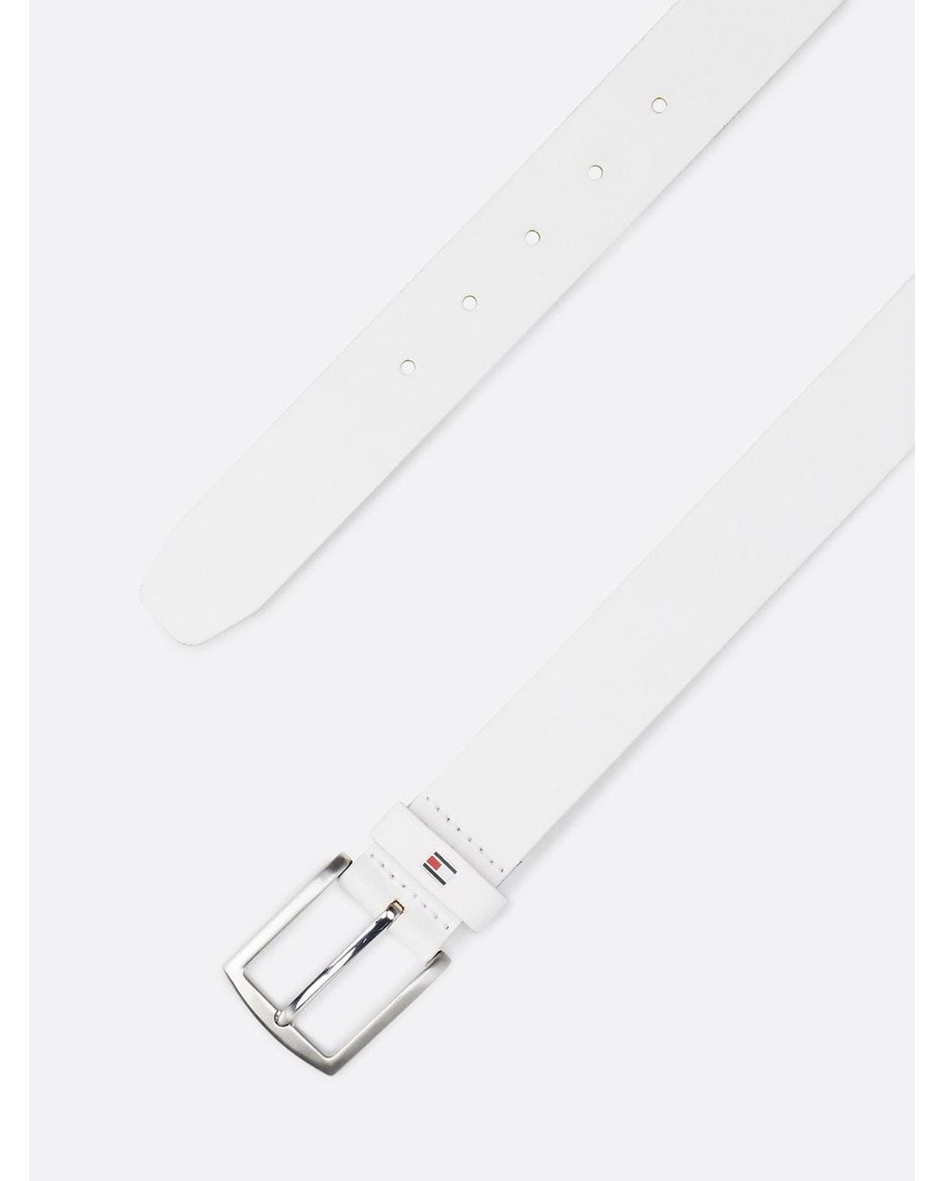 Ceinture Denton En Cuir À Drapeau Tommy Hilfiger pour homme en coloris White