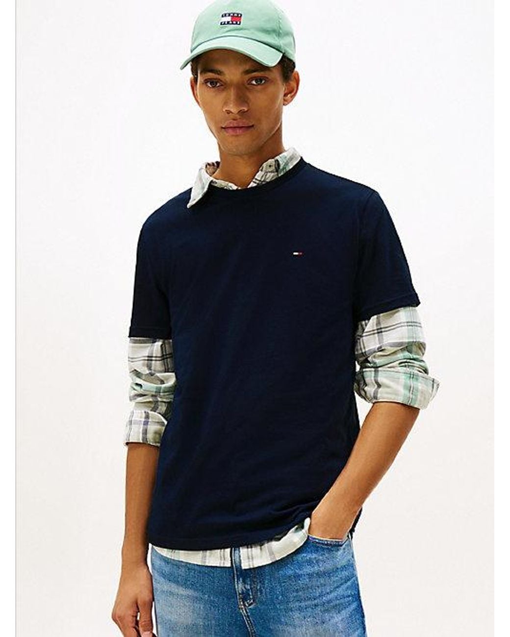 Tommy Hilfiger Blue 3-Pack Tommy Flag Extra Slim T-Shirts for men