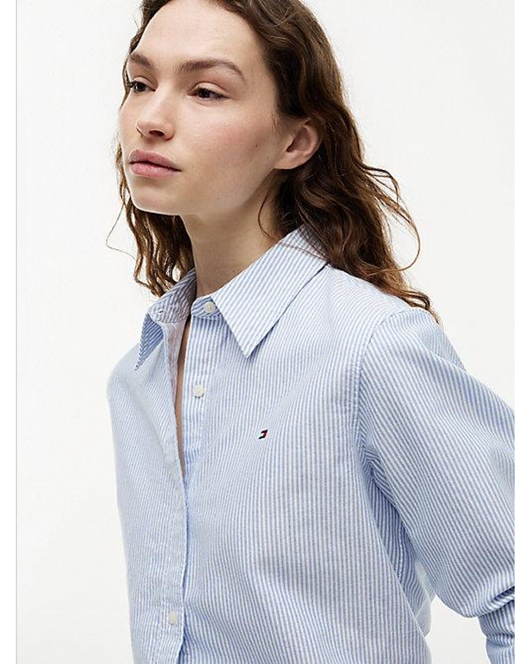 Tommy Hilfiger White Relaxed Fit Yarn Dyed Oxford Shirt