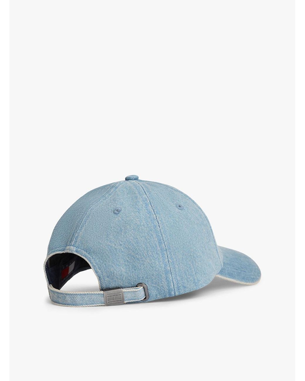 Tommy Hilfiger Blue Heritage Logo Denim Baseball Cap for men