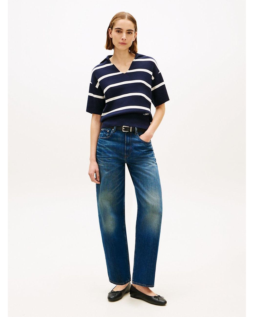 Tommy Hilfiger Blue Premium Knit Relaxed Polo Jumper