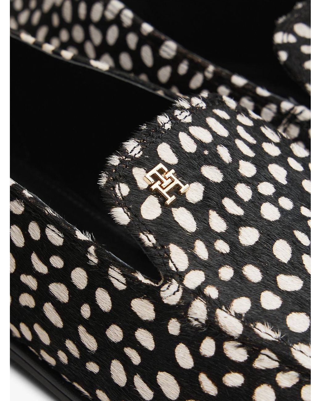 Tommy Hilfiger White Snow Leopard Print Loafers