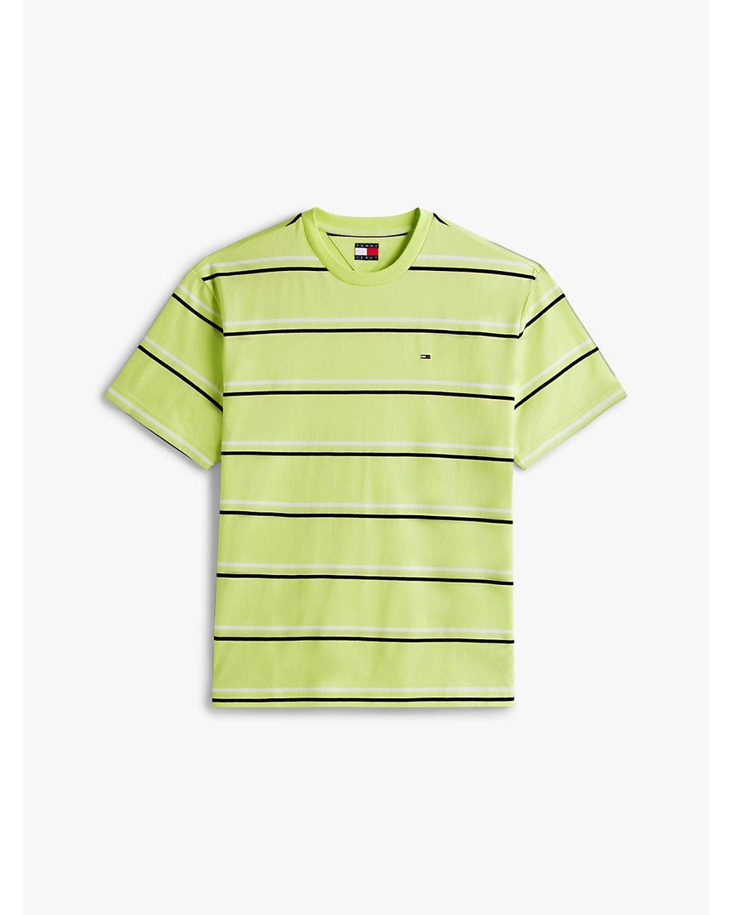 Tommy Hilfiger Green Hilfiger Flag Stripe Relaxed Jersey T-Shirt for men
