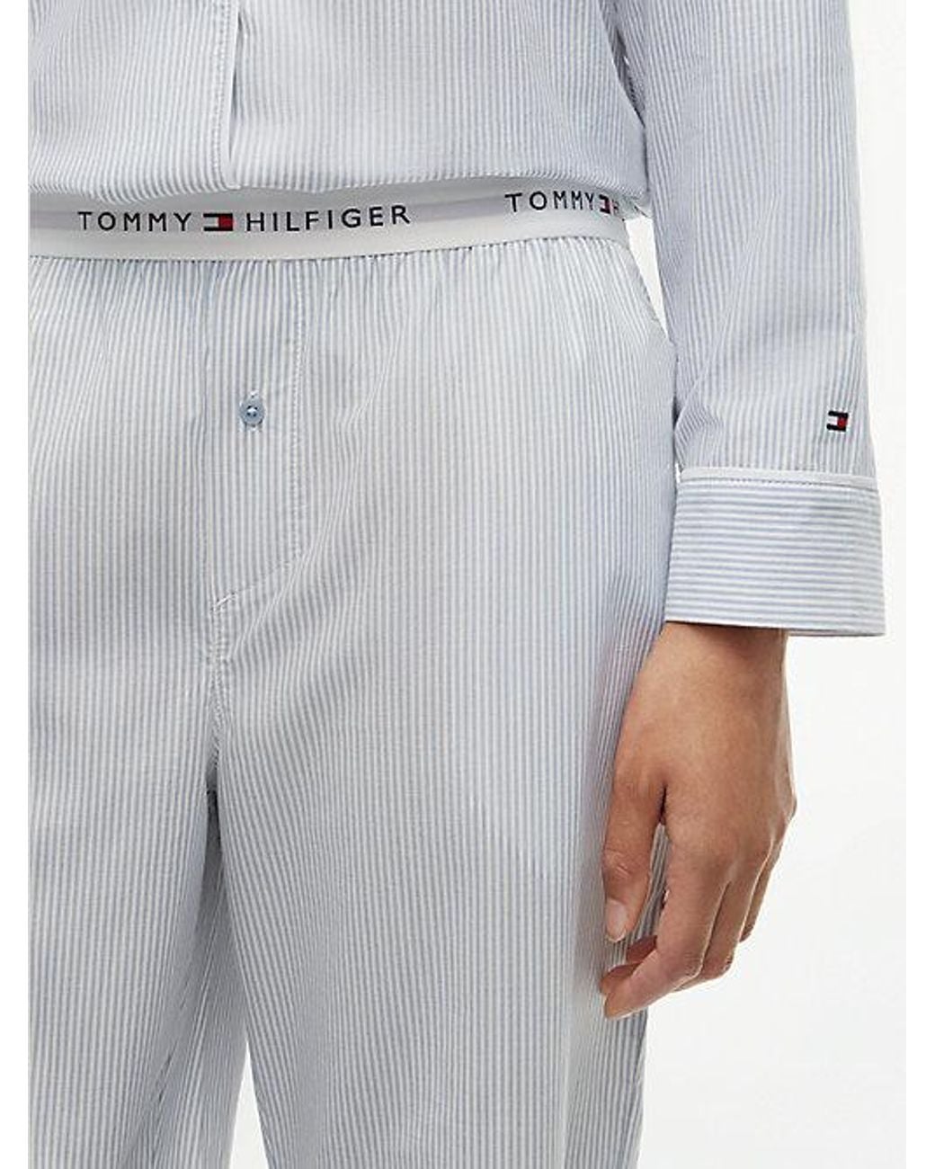 Tommy Hilfiger White Essential Poplin Pyjama Bottoms