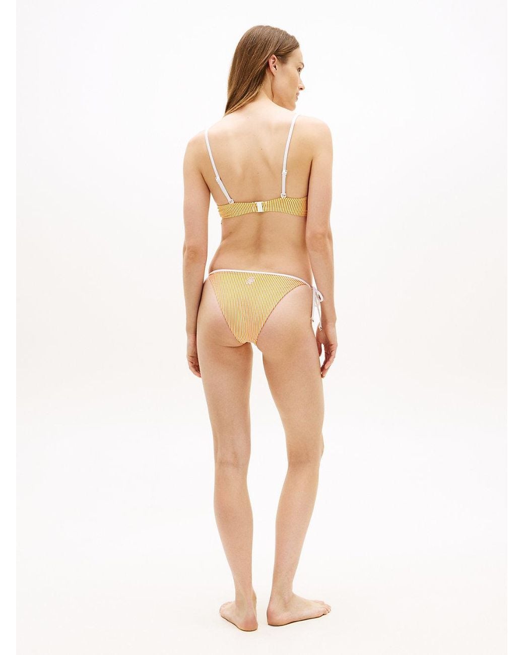 Tommy Hilfiger Natural Essential Seersucker Side Tie Bikini Bottoms